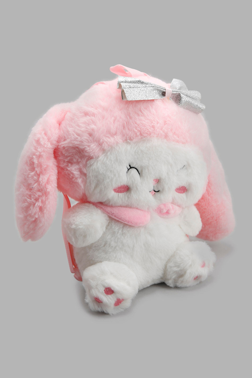 Redtag-Pink-Character-Faux-Fur-Backpack-Category:Bags,-Colour:Pink,-Filter:Girls-Accessories,-GIR-Bags,-New-In,-New-In-GIR-ACC,-Non-Sale,-Section:Girls-(0-to-14Yrs),-W22A-Girls-