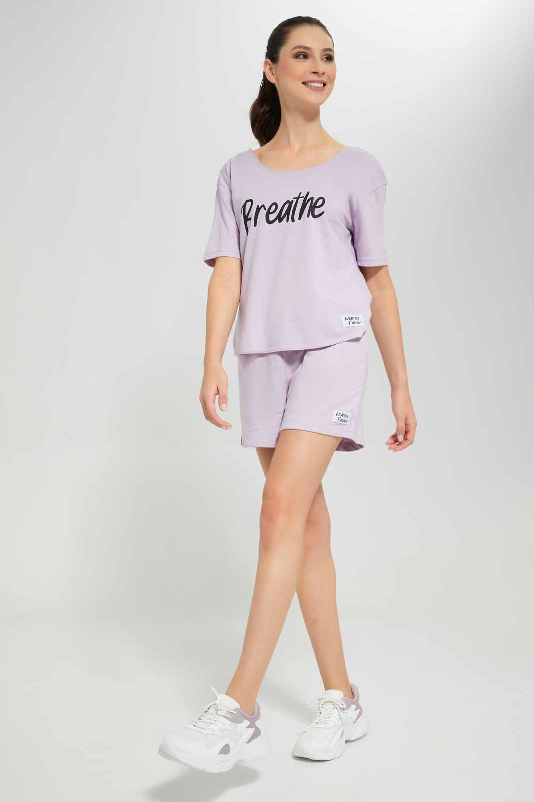 Redtag-Lilac-Sustainable-Lounge-Shorts-Category:Shorts,-Colour:Lilac,-Deals:New-In,-Filter:Women's-Clothing,-New-In-Women-APL,-Non-Sale,-Section:Women,-W22A,-Women-Shorts-Women's-