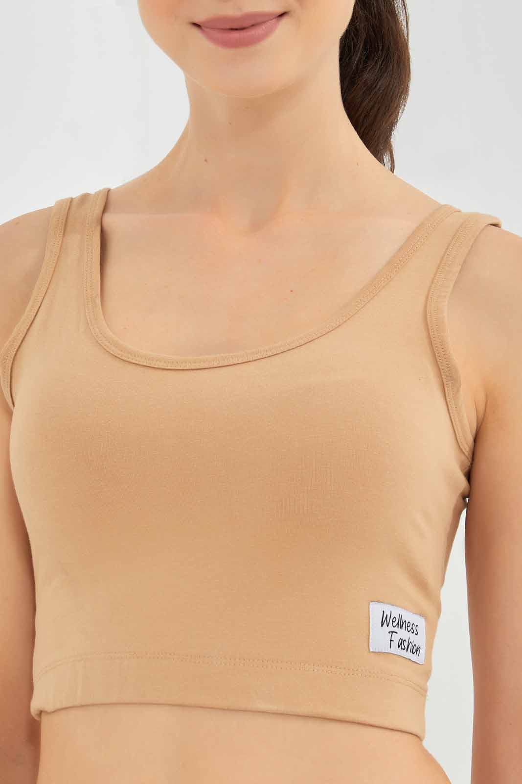 Redtag-Brown-Sustainable-Plain-Vest-Category:T-Shirts,-Colour:Brown,-Deals:New-In,-Filter:Women's-Clothing,-New-In-Women-APL,-Non-Sale,-Section:Women,-W22A,-Women-T-Shirts-Women's-
