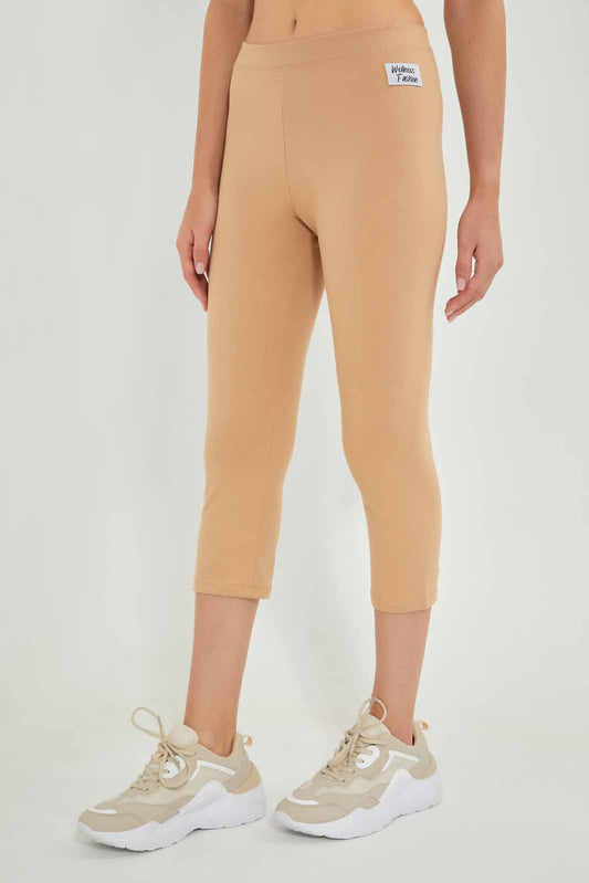 Redtag-Brown-Sustainable-Cycling-Leggings-Category:Shorts,-Colour:Brown,-Deals:New-In,-Filter:Women's-Clothing,-New-In-Women-APL,-Non-Sale,-Section:Women,-W22A,-Women-Shorts-Women's-