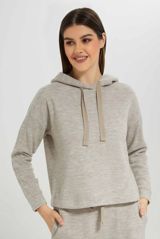 Redtag-Beige-Space-Dye-Hooded-Lounge-Sweatshirt-Category:Sweatshirts,-Colour:Beige,-Deals:New-In,-Dept:Ladieswear,-Filter:Women's-Clothing,-New-In-Women-APL,-Non-Sale,-Section:Women,-W22B,-Women-Loungewear-Sweatshirts,-Women-Sweatshirts-Women's-