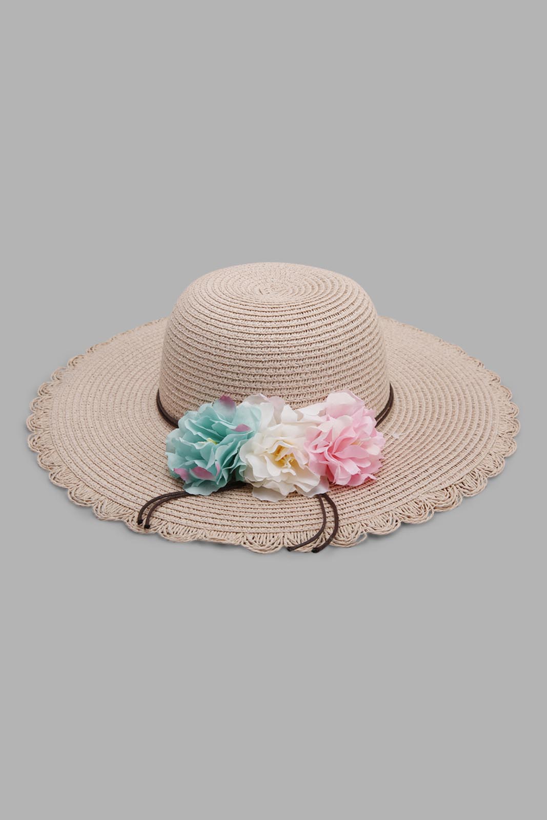 Redtag-Peach-Red-Colour-Floral-Embellished-Colour-Hats-Category:Caps-&-Hats,-Colour:Red,-Filter:Girls-Accessories,-GIR-Caps-&-Hats,-New-In,-New-In-GIR-ACC,-Non-Sale,-Section:Girls-(0-to-14Yrs),-W22A-Girls-