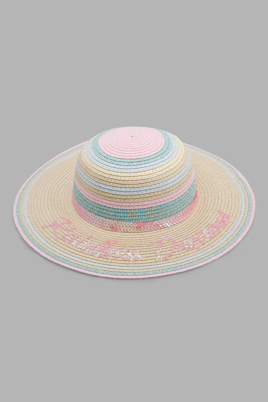 Redtag-Assorted-Embellished-Hat-Category:Caps-&-Hats,-Colour:Assorted,-Filter:Girls-Accessories,-GIR-Caps-&-Hats,-New-In,-New-In-GIR-ACC,-Non-Sale,-Section:Girls-(0-to-14Yrs),-W22A-Girls-