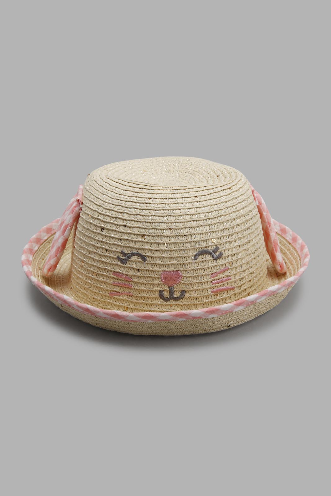 Redtag-Beige-Character-Embellished-Hat-Category:Caps-&-Hats,-CHR,-Colour:Beige,-Filter:Girls-Accessories,-GIR-Caps-&-Hats,-New-In,-New-In-GIR-ACC,-Non-Sale,-Section:Girls-(0-to-14Yrs),-W22A-Girls-