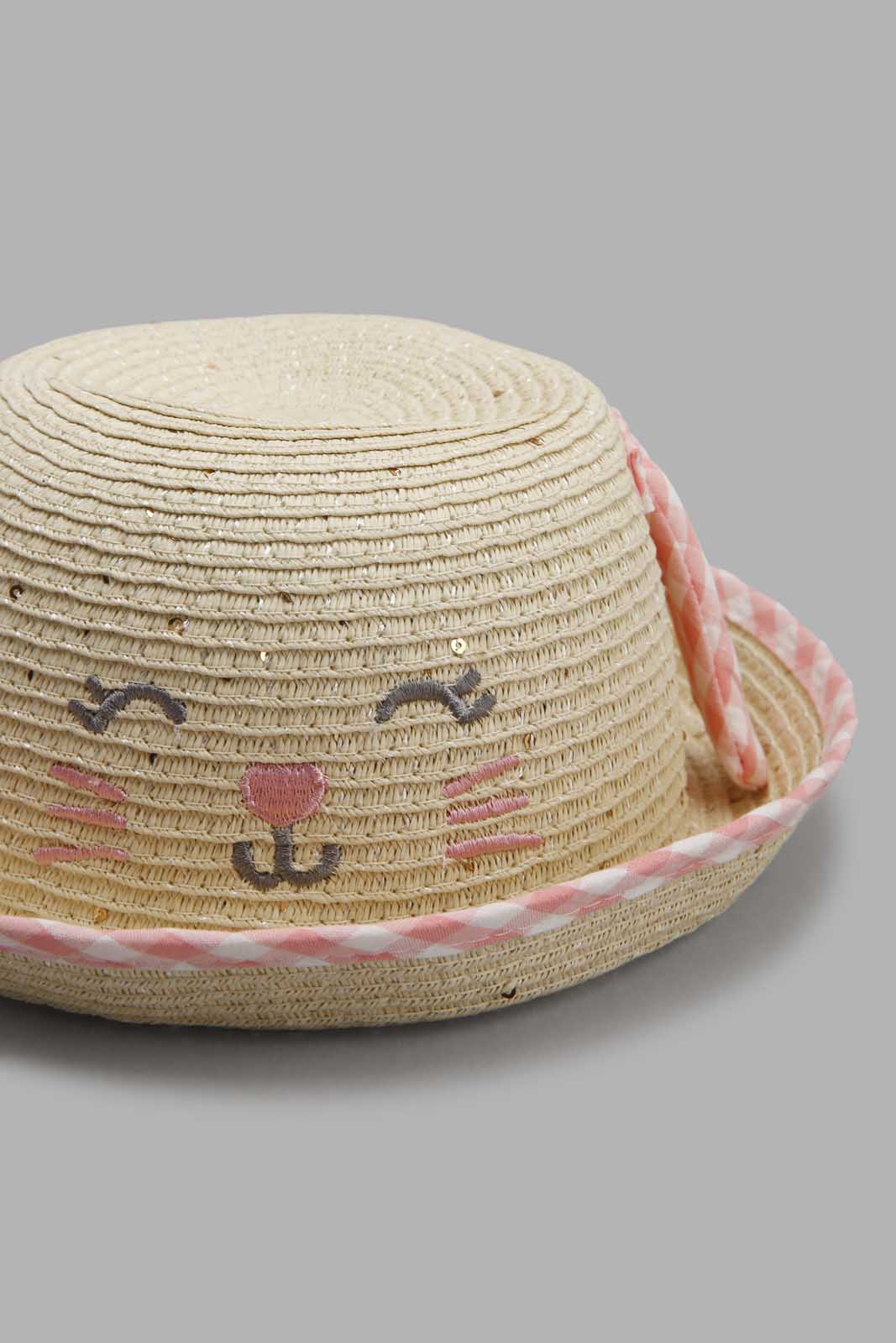 Redtag-Beige-Character-Embellished-Hat-Category:Caps-&-Hats,-CHR,-Colour:Beige,-Filter:Girls-Accessories,-GIR-Caps-&-Hats,-New-In,-New-In-GIR-ACC,-Non-Sale,-Section:Girls-(0-to-14Yrs),-W22A-Girls-