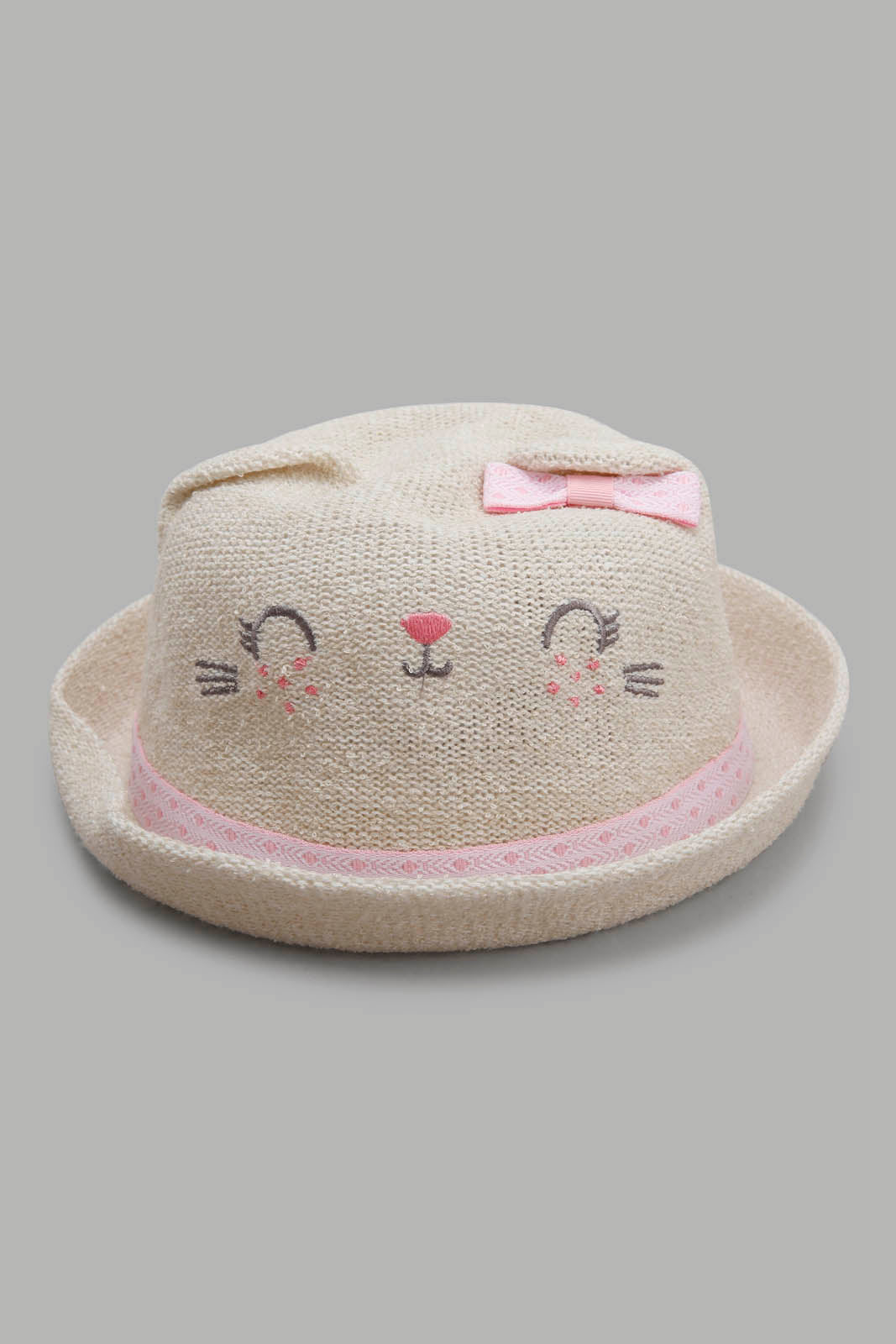 Redtag-Beige-Character-Embellished-Hat-Category:Caps-&-Hats,-CHR,-Colour:Beige,-Filter:Girls-Accessories,-GIR-Caps-&-Hats,-New-In,-New-In-GIR-ACC,-Non-Sale,-Section:Girls-(0-to-14Yrs),-W22A-Girls-