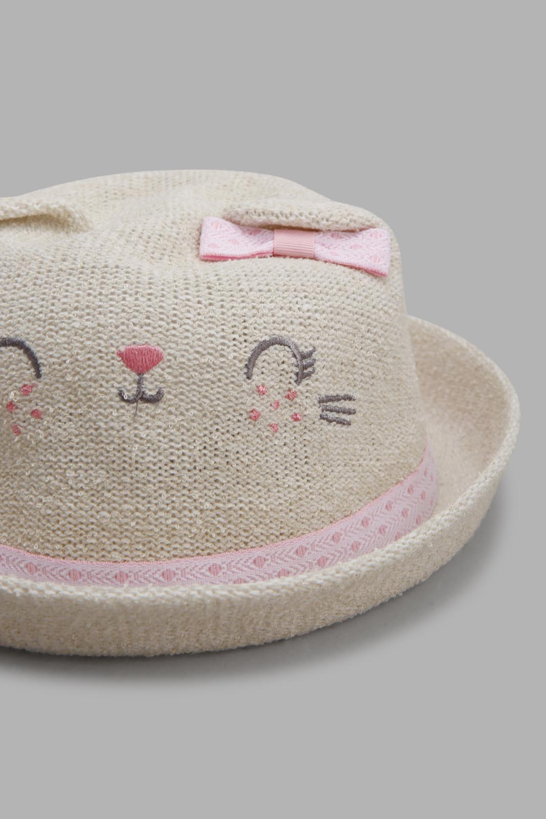 Redtag-Beige-Character-Embellished-Hat-Category:Caps-&-Hats,-CHR,-Colour:Beige,-Filter:Girls-Accessories,-GIR-Caps-&-Hats,-New-In,-New-In-GIR-ACC,-Non-Sale,-Section:Girls-(0-to-14Yrs),-W22A-Girls-