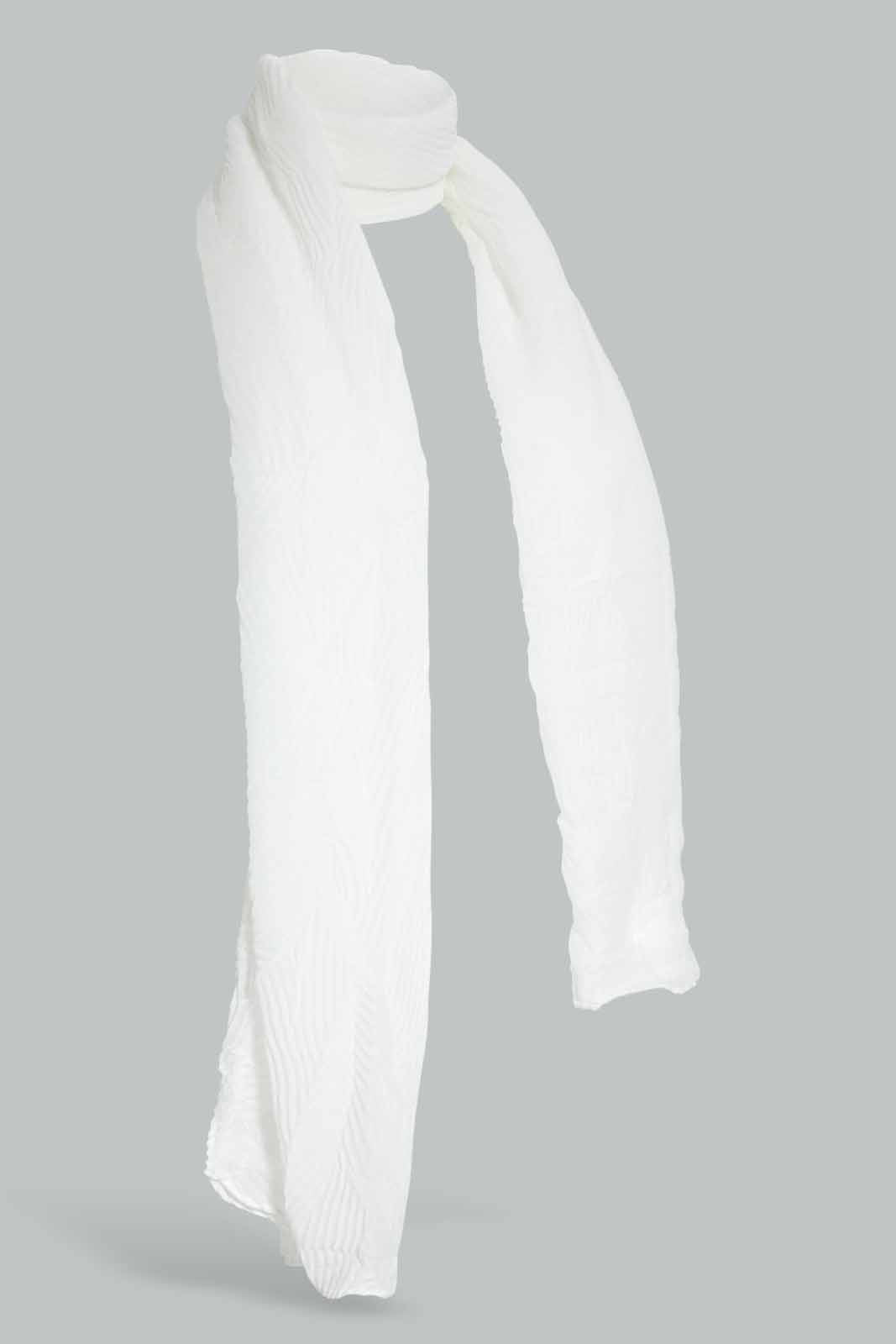 Redtag-White-Scarf-Category:Scarves,-Colour:White,-Filter:Girls-Accessories,-GIR-Scarves,-New-In,-New-In-GIR-ACC,-Non-Sale,-Section:Girls-(0-to-14Yrs),-W22A-Girls-