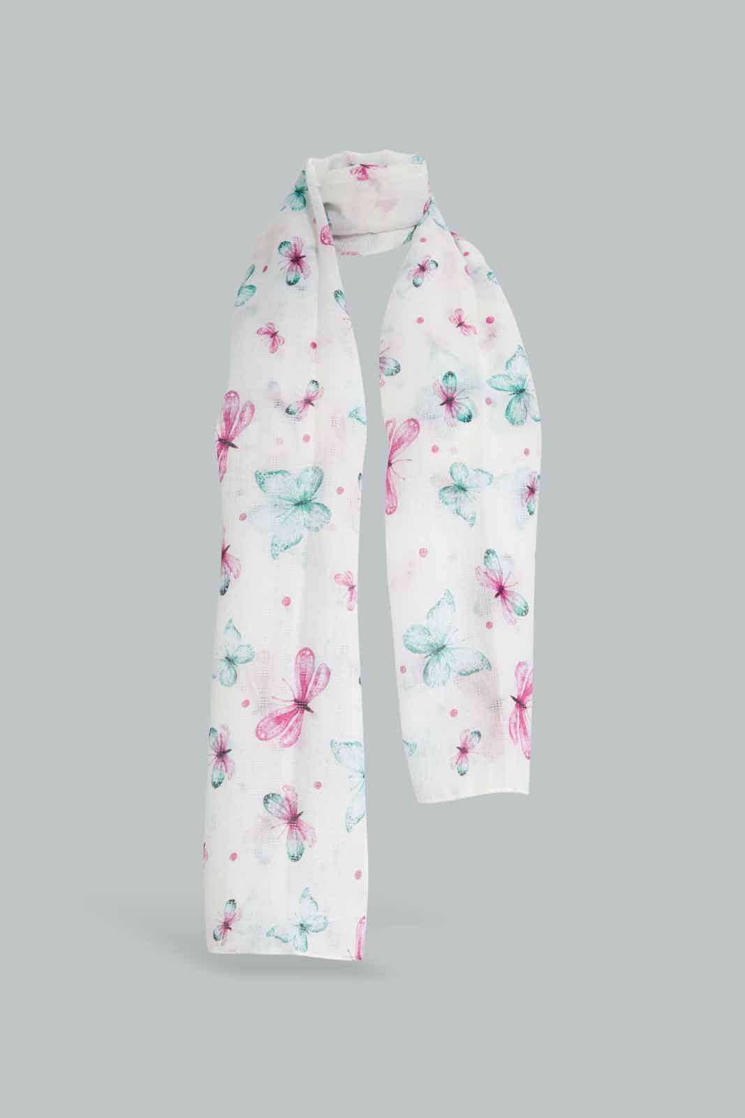 Redtag-Multicolour-Printed-Scarf-Category:Scarves,-Colour:Assorted,-Filter:Girls-Accessories,-GIR-Scarves,-New-In,-New-In-GIR-ACC,-Non-Sale,-Section:Girls-(0-to-14Yrs),-W22A-Girls-