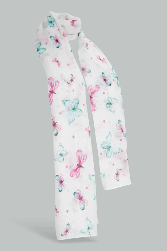 Redtag-Multicolour-Printed-Scarf-Category:Scarves,-Colour:Assorted,-Filter:Girls-Accessories,-GIR-Scarves,-New-In,-New-In-GIR-ACC,-Non-Sale,-Section:Girls-(0-to-14Yrs),-W22A-Girls-