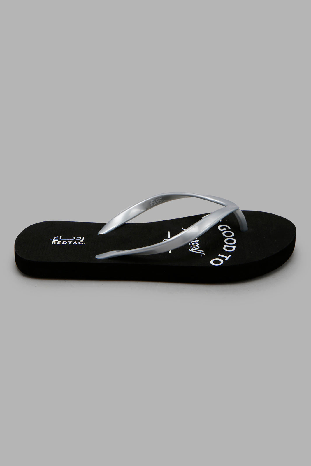 Redtag-Silver-Radiate-Positivity-Flip-Flop-Category:Flip-Flops,-Colour:Silver,-Deals:New-In,-Filter:Women's-Footwear,-New-In-Women-FOO,-Non-Sale,-Section:Women,-W22A,-Women-Flip-Flops-Women's-