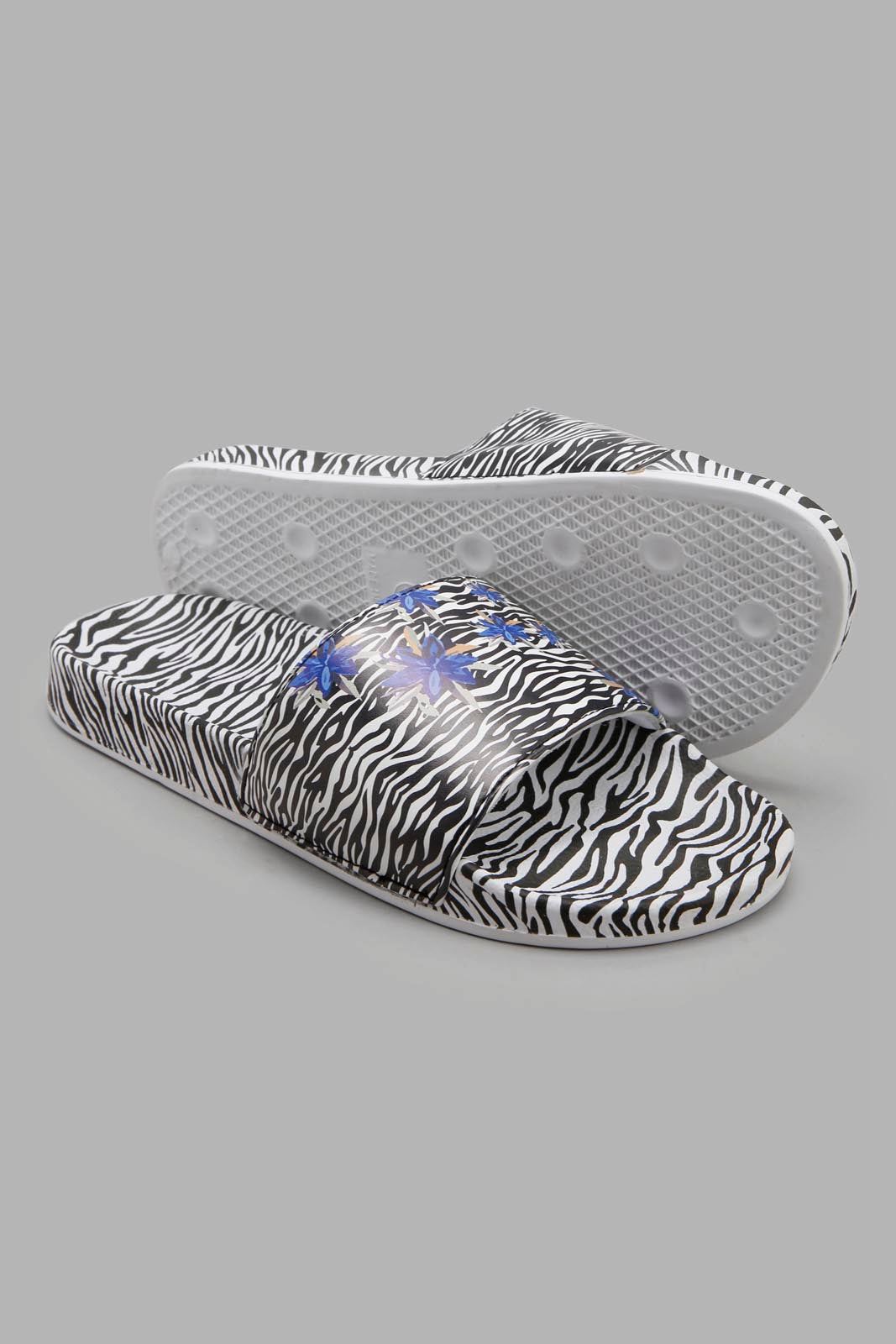 Redtag-Assorted-Slide-With-Floral-Print-Category:Flip-Flops,-Colour:Assorted,-Deals:New-In,-Filter:Women's-Footwear,-New-In-Women-FOO,-Non-Sale,-Section:Women,-W22A,-Women-Flip-Flops-Women's-