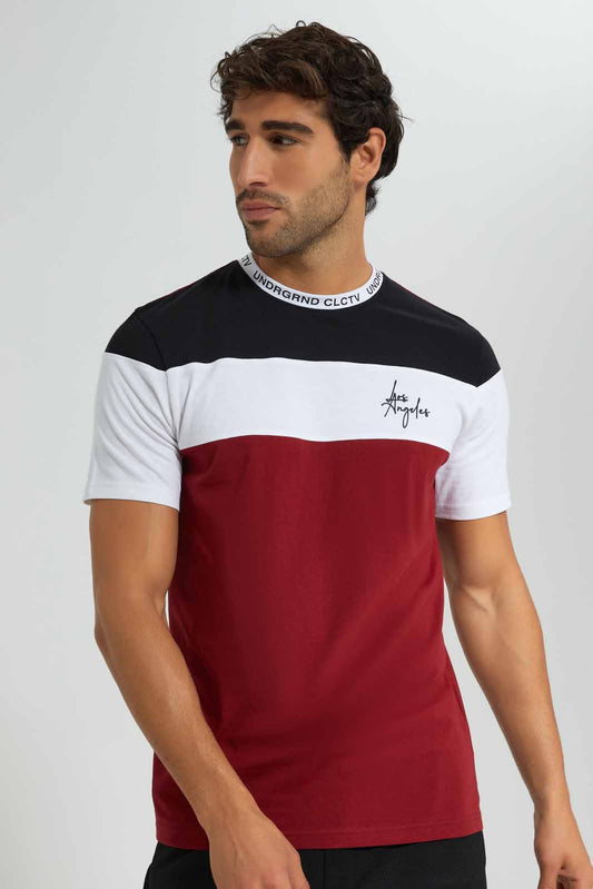Redtag-Red-Cut-And-Sew-T-Shirts-Category:T-Shirts,-Colour:Red,-Deals:New-In,-Filter:Men's-Clothing,-Men-T-Shirts,-New-In-Men-APL,-Non-Sale,-Section:Men,-W22O-Men's-