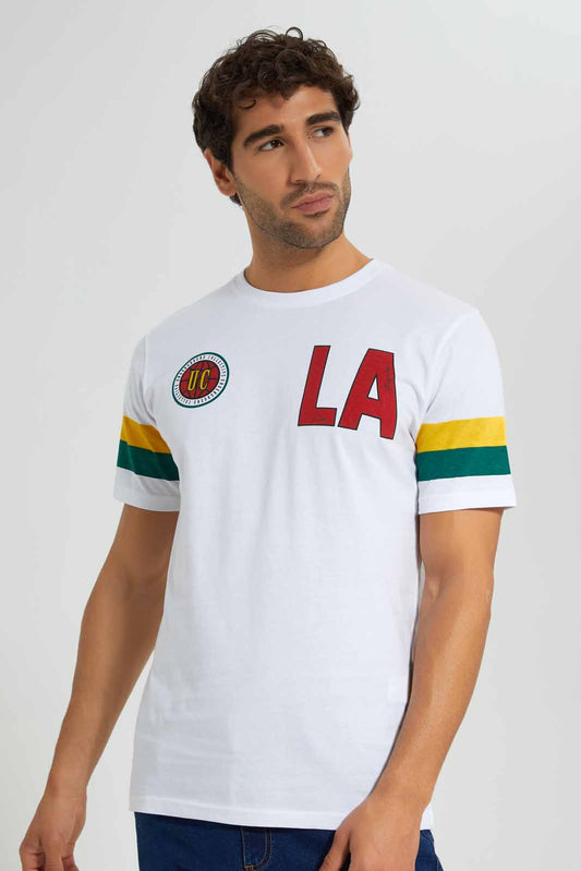 Redtag-White-Printed-T-Shirt-Category:T-Shirts,-Colour:White,-Deals:New-In,-Filter:Men's-Clothing,-Men-T-Shirts,-New-In-Men-APL,-Non-Sale,-Section:Men,-W22O-Men's-