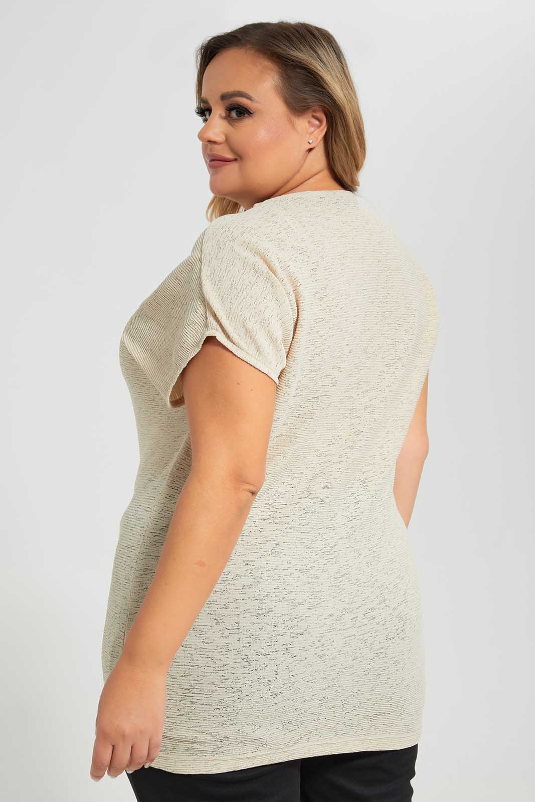 Redtag-Cream-Top-V-Neck-Category:Blouses,-Colour:Cream,-Deals:New-In,-Filter:Plus-Size,-LDP-Blouses,-New-In-LDP-APL,-Non-Sale,-Section:Women,-W22O-Women's-