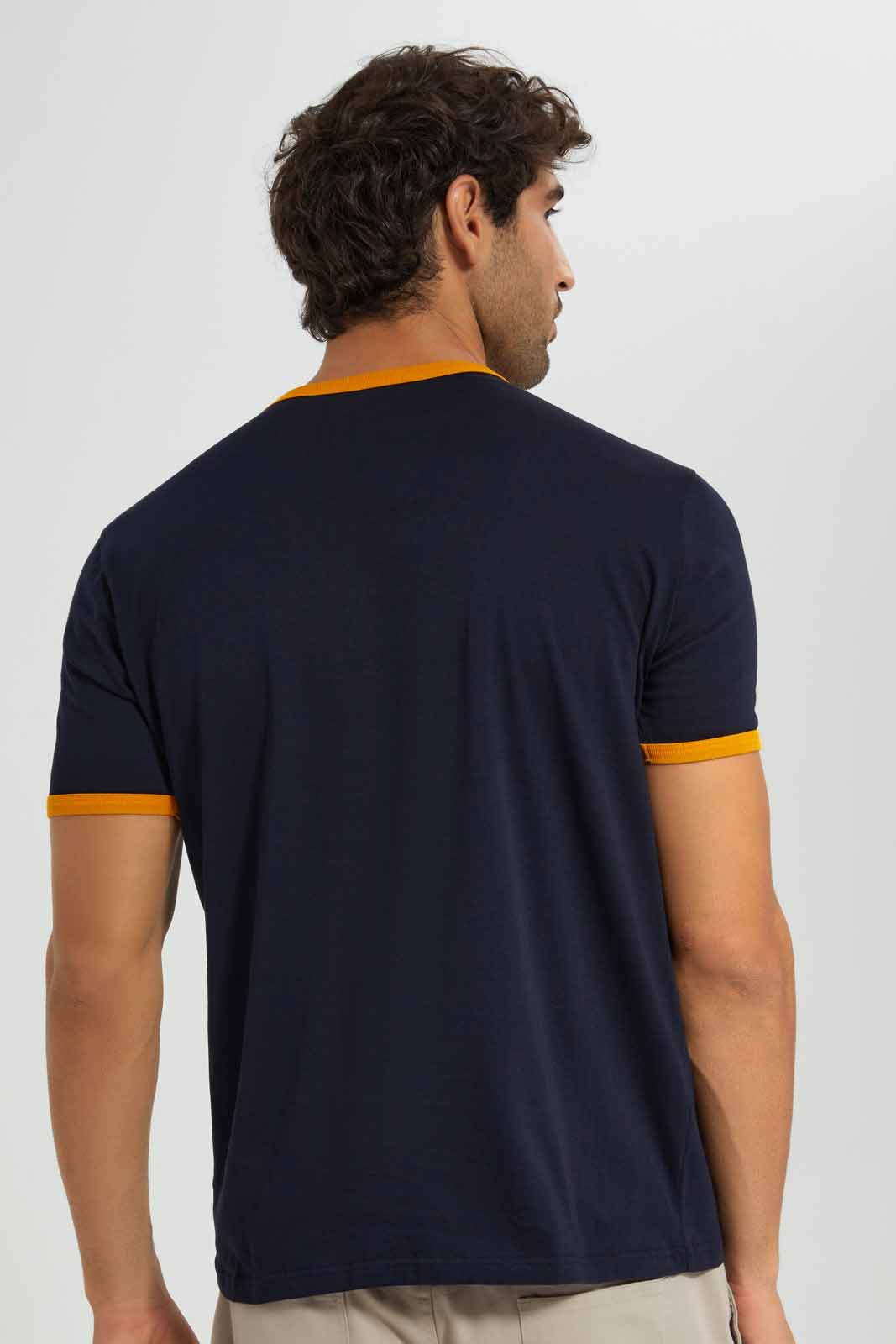Redtag-Navy-Ringer-T-Shirt-Category:T-Shirts,-Colour:Navy,-Deals:New-In,-Filter:Men's-Clothing,-Men-T-Shirts,-New-In-Men-APL,-Non-Sale,-Section:Men,-TBL,-W22O-Men's-