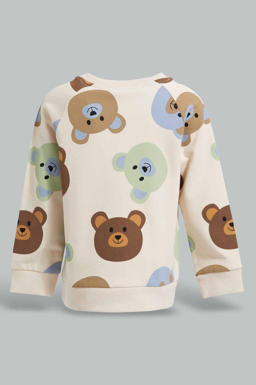Redtag-Ecru-Printed-Salaed-Top-And-Bottom-Terry-Jog-Set-Category:Jog-Sets,-Colour:Ecru,-Deals:New-In,-Filter:Infant-Boys-(3-to-24-Mths),-INB-Jog-Sets,-New-In-INB-APL,-Non-Sale,-Section:Boys-(0-to-14Yrs),-W22A-Infant-Boys-3 to 24 Months