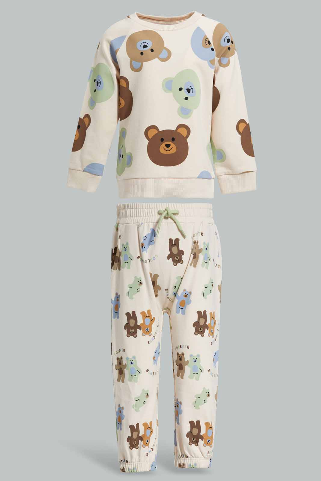 Redtag-Ecru-Printed-Salaed-Top-And-Bottom-Terry-Jog-Set-Category:Jog-Sets,-Colour:Ecru,-Deals:New-In,-Filter:Infant-Boys-(3-to-24-Mths),-INB-Jog-Sets,-New-In-INB-APL,-Non-Sale,-Section:Boys-(0-to-14Yrs),-W22A-Infant-Boys-3 to 24 Months