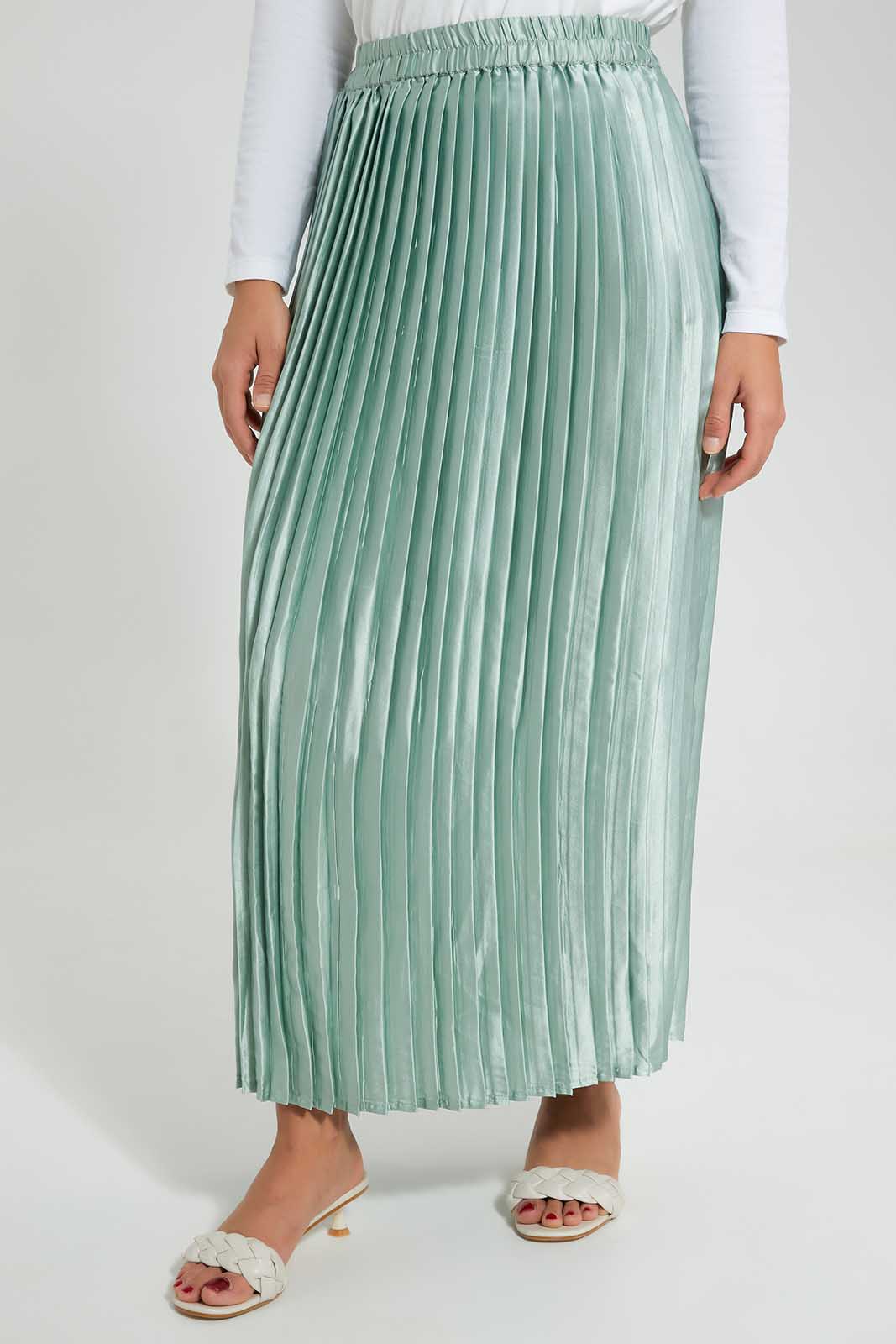 Redtag-Mint-Pleated-Skirt-Category:Skirts,-Colour:Mint,-Deals:New-In,-Filter:Women's-Clothing,-LMC,-New-In-Women-APL,-Non-Sale,-Section:Women,-W22O,-Women-Skirts--