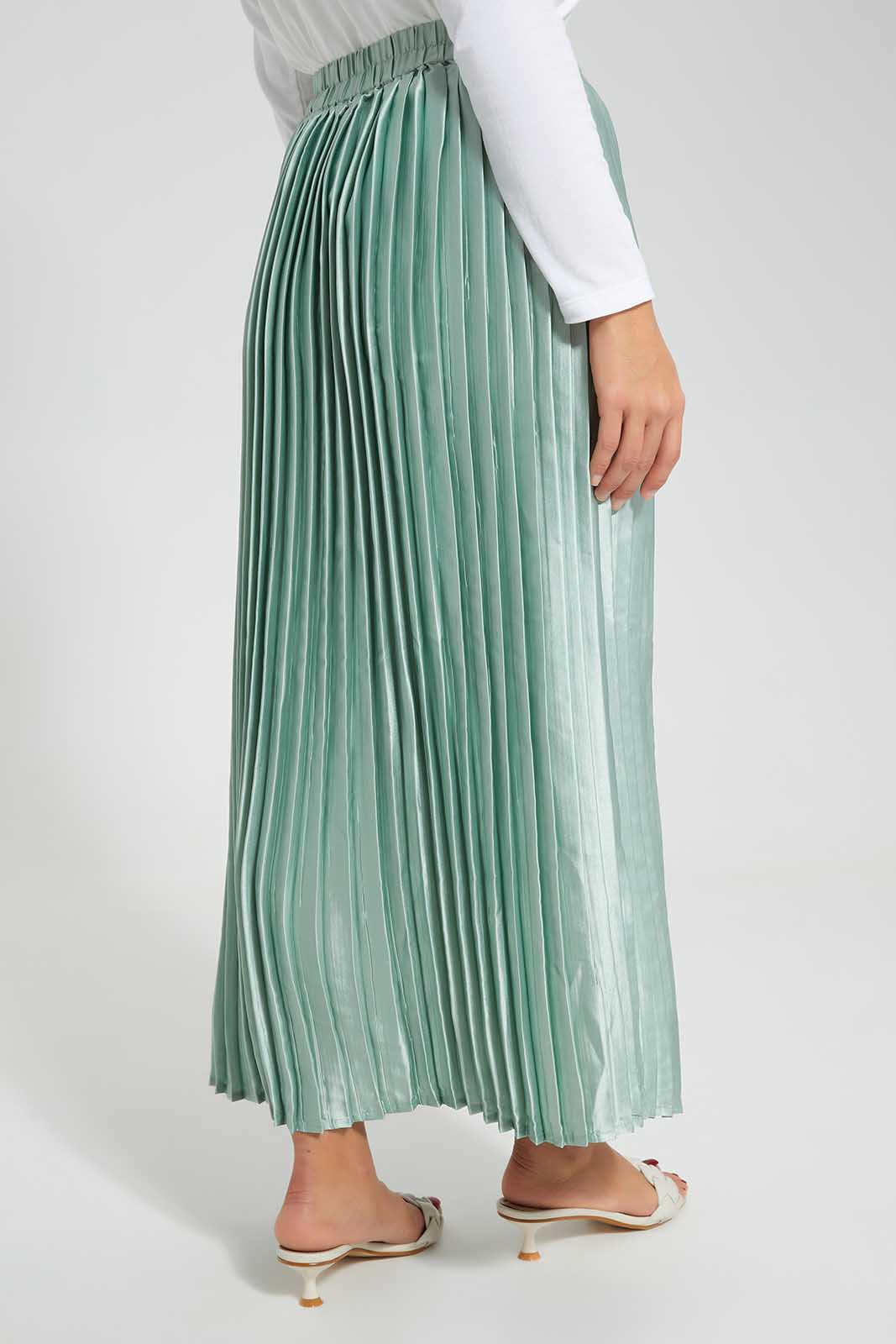 Redtag-Mint-Pleated-Skirt-Category:Skirts,-Colour:Mint,-Deals:New-In,-Filter:Women's-Clothing,-LMC,-New-In-Women-APL,-Non-Sale,-Section:Women,-W22O,-Women-Skirts--