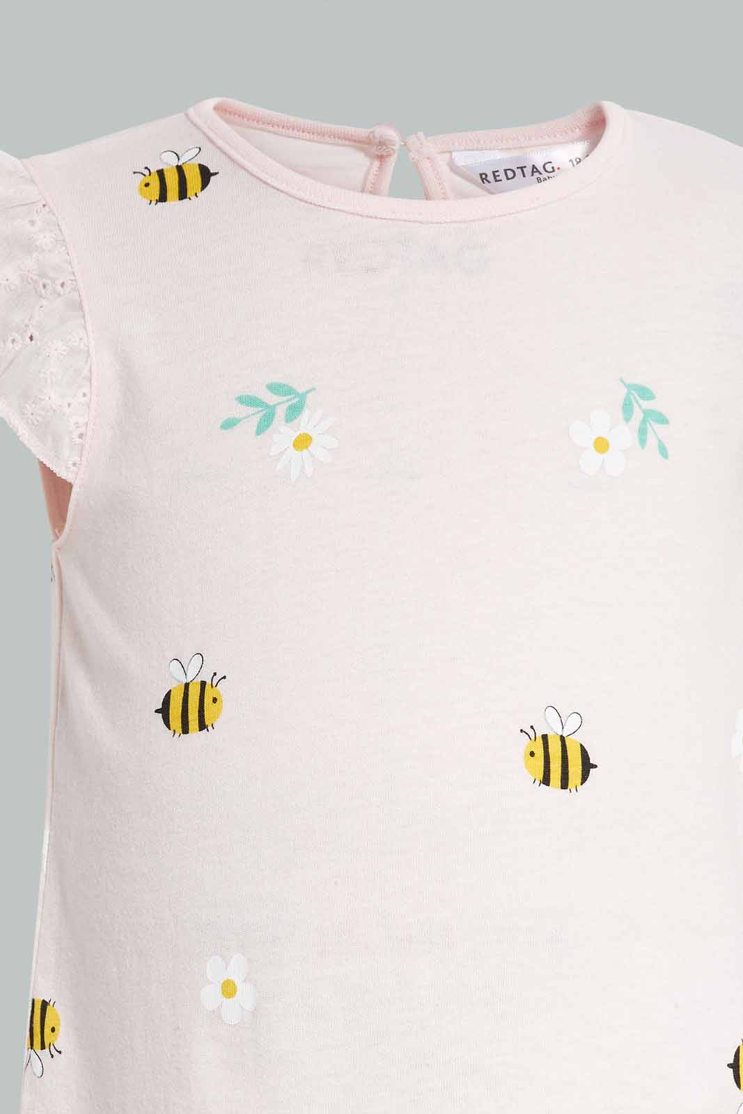 Redtag-Pale-Pink-Schiffli-Frill-Sleeves-Blouse-Category:Blouses,-Colour:Apricot,-Deals:New-In,-Filter:Infant-Girls-(3-to-24-Mths),-ING-Blouses,-New-In-ING-APL,-Non-Sale,-Section:Girls-(0-to-14Yrs),-W22O-Infant-Girls-3 to 24 Months