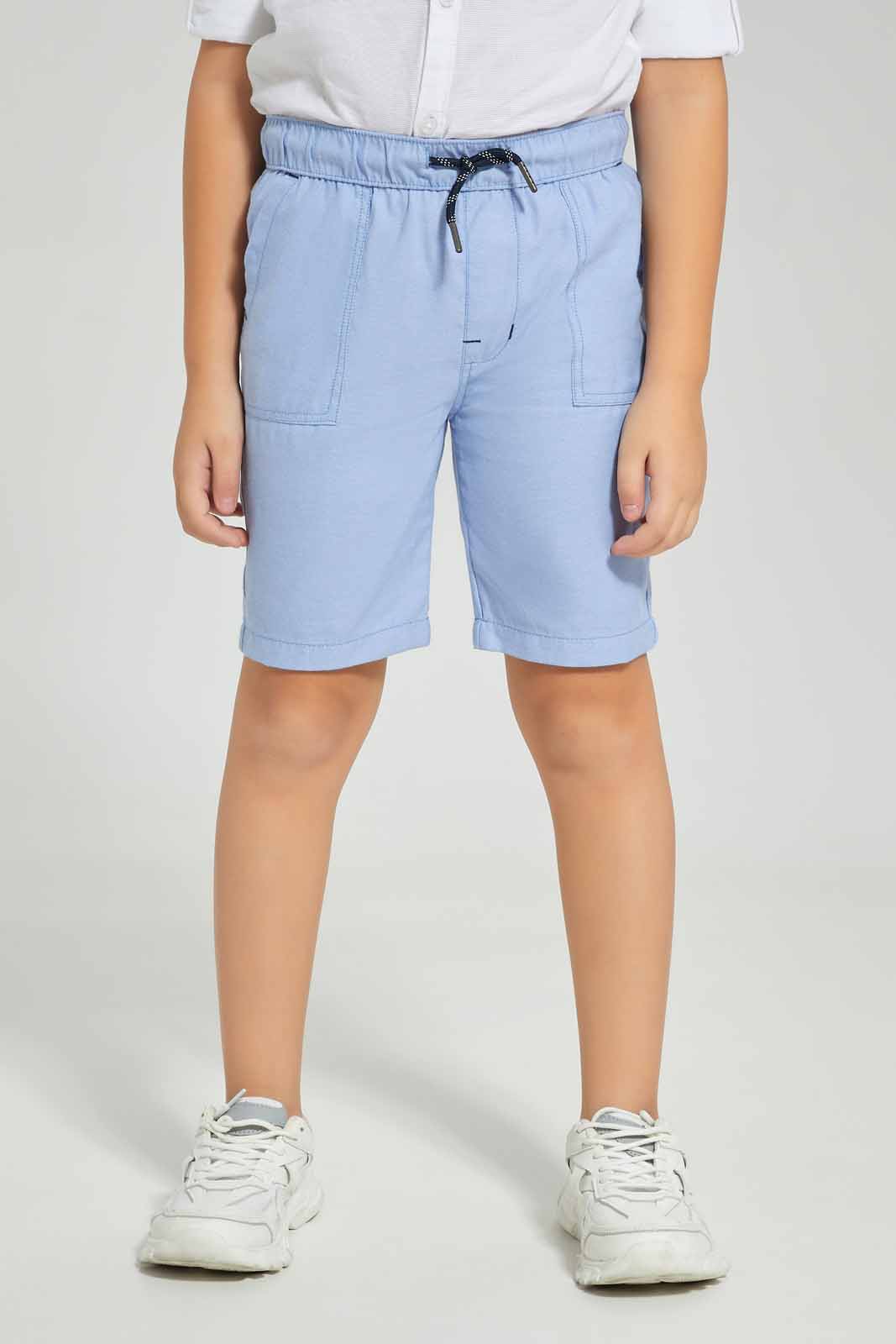 Redtag-Blue-Pullon-Shorts-BOY-Shorts,-Category:Shorts,-Colour:Blue,-Deals:New-In,-Dept:Boys,-Filter:Boys-(2-to-8-Yrs),-New-In-BOY-APL,-Non-Sale,-Section:Boys-(0-to-14Yrs),-TBL,-W22O-Boys-2 to 8 Years