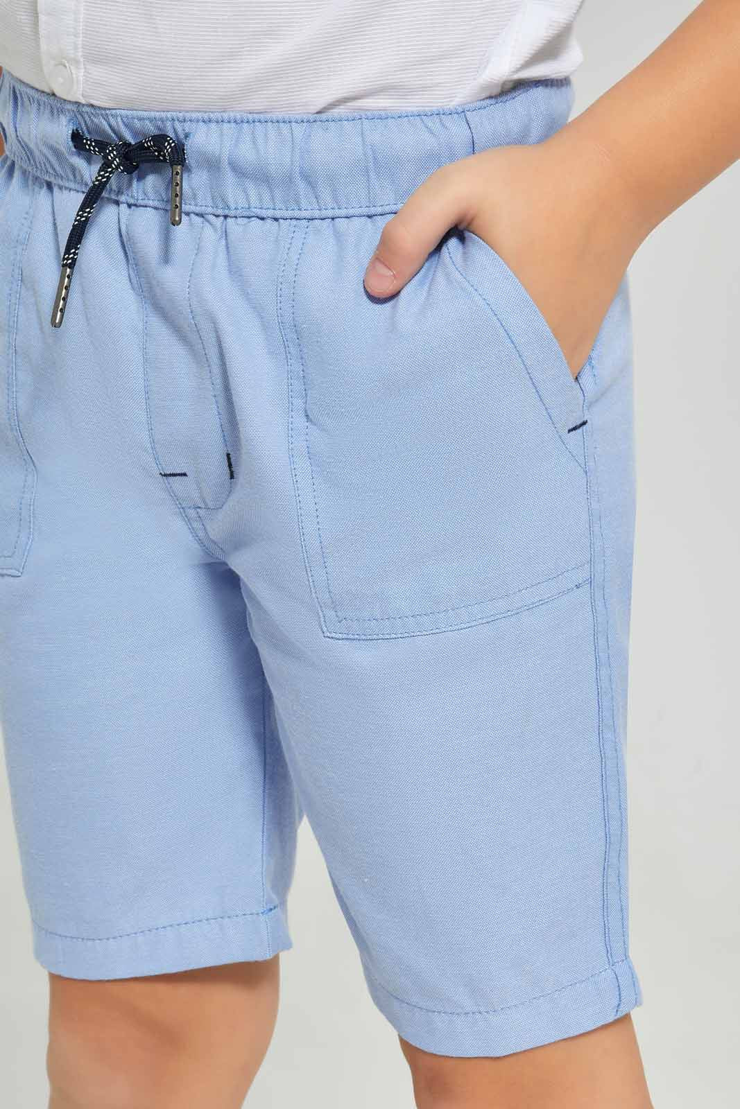 Redtag-Blue-Pullon-Shorts-BOY-Shorts,-Category:Shorts,-Colour:Blue,-Deals:New-In,-Dept:Boys,-Filter:Boys-(2-to-8-Yrs),-New-In-BOY-APL,-Non-Sale,-Section:Boys-(0-to-14Yrs),-TBL,-W22O-Boys-2 to 8 Years