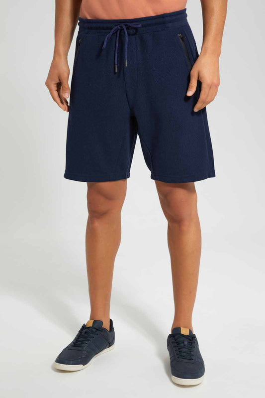 Redtag-Navy-Shorts-Category:Joggers,-Colour:Navy,-Deals:New-In,-Filter:Men's-Clothing,-Men-Joggers,-New-In-Men,-Non-Sale,-Section:Men,-W22O-Men's-