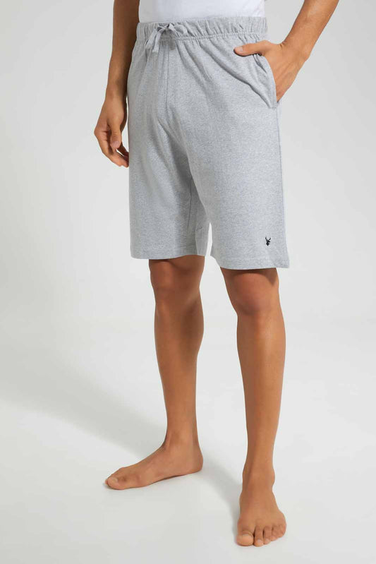 Redtag-Black-And-Grey-2-Pack-Pyjama-Shorts-Category:Pyjama-Bottoms,-Colour:Assorted,-Deals:New-In,-Filter:Men's-Clothing,-Men-Pyjama-Bottoms,-New-In-Men-APL,-Non-Sale,-Section:Men,-W22O-Men's-