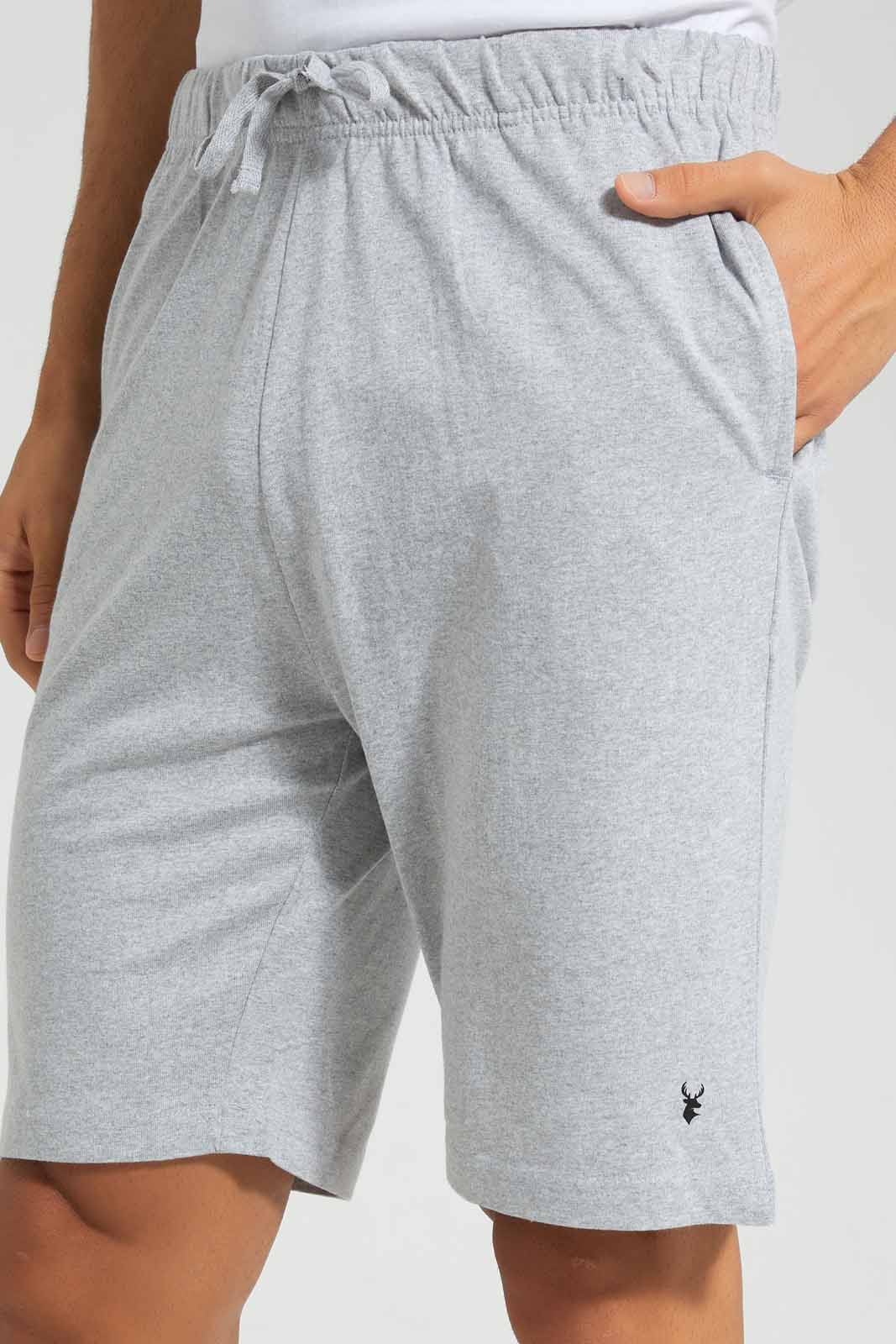 Redtag-Black-And-Grey-2-Pack-Pyjama-Shorts-Category:Pyjama-Bottoms,-Colour:Assorted,-Deals:New-In,-Filter:Men's-Clothing,-Men-Pyjama-Bottoms,-New-In-Men-APL,-Non-Sale,-Section:Men,-W22O-Men's-