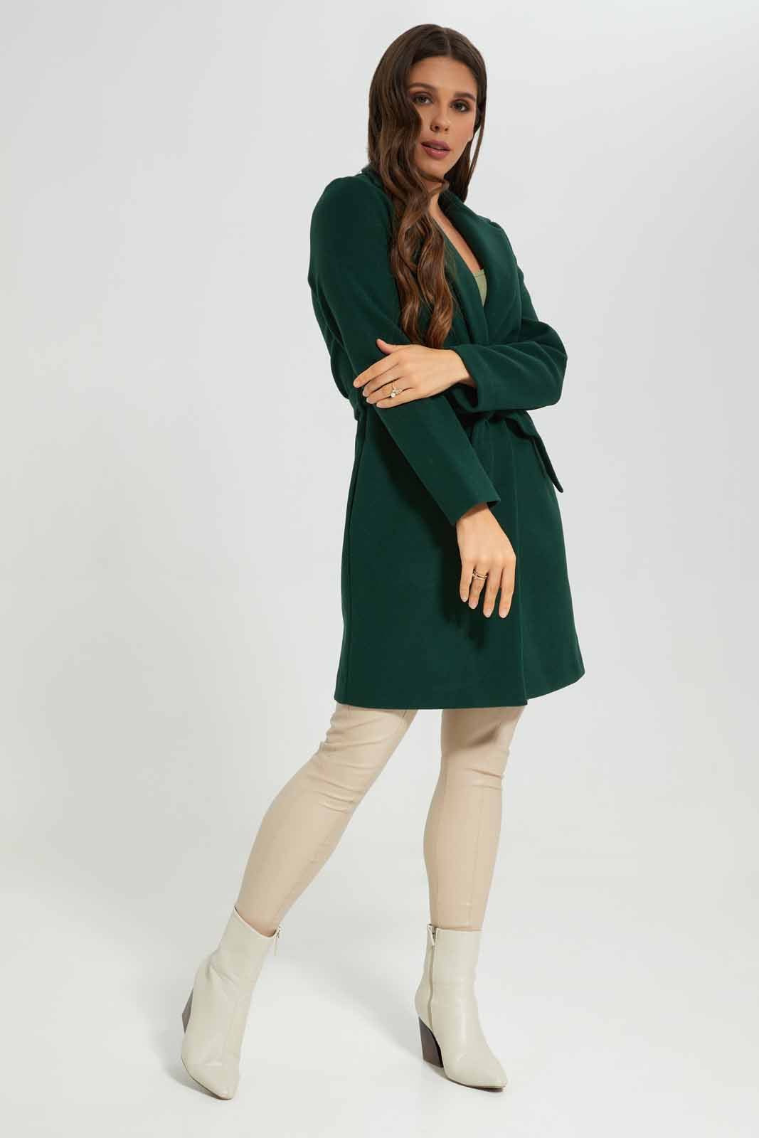 Redtag-Olive-L/S-Plain-Notch-Collar-Coat-Category:Jackets,-Colour:Mint,-Deals:New-In,-EHW,-Filter:Women's-Clothing,-New-In-Women-APL,-Non-Sale,-Section:Women,-W22B,-Women-Jackets-Women's-