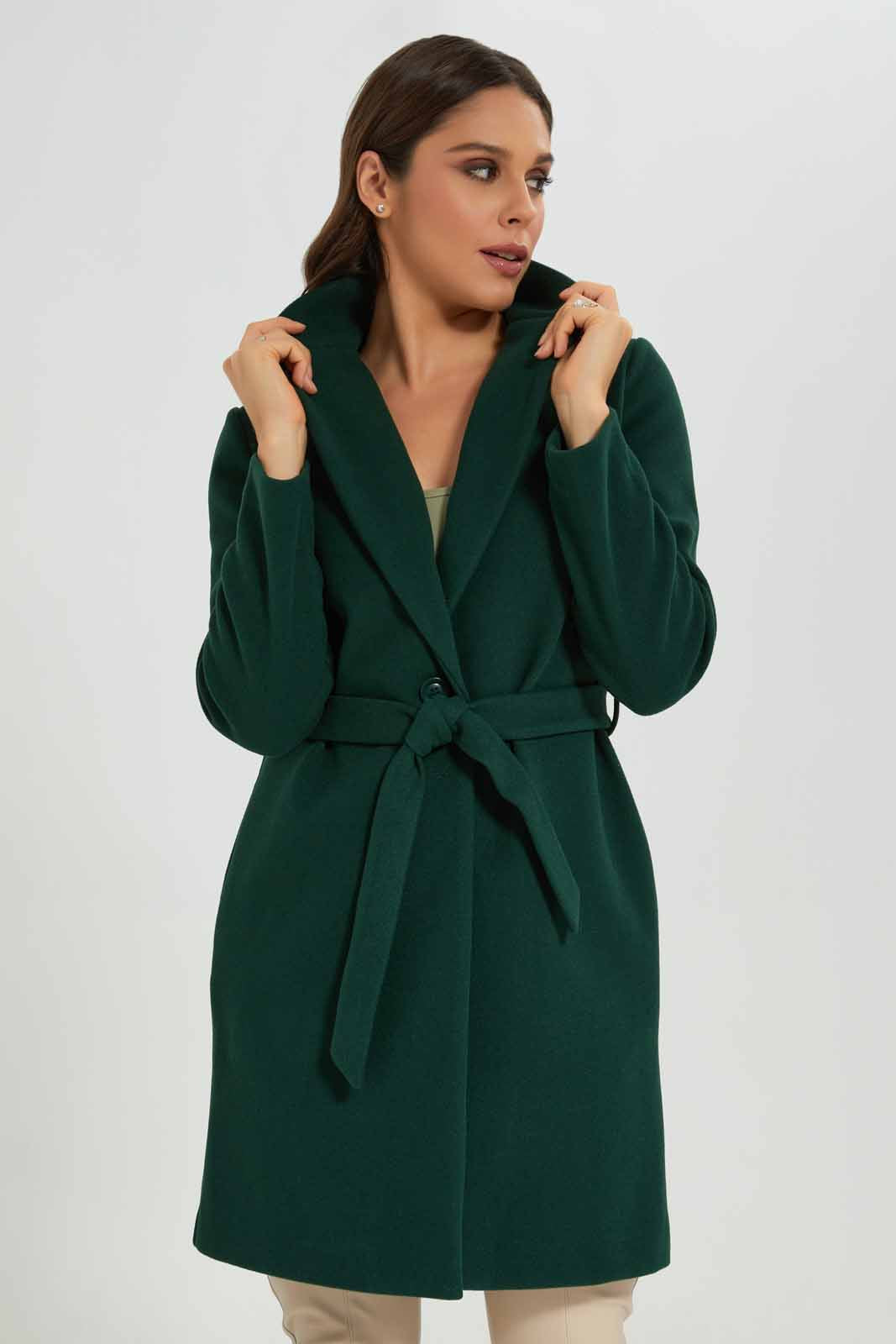 Redtag-Olive-L/S-Plain-Notch-Collar-Coat-Category:Jackets,-Colour:Mint,-Deals:New-In,-EHW,-Filter:Women's-Clothing,-New-In-Women-APL,-Non-Sale,-Section:Women,-W22B,-Women-Jackets-Women's-