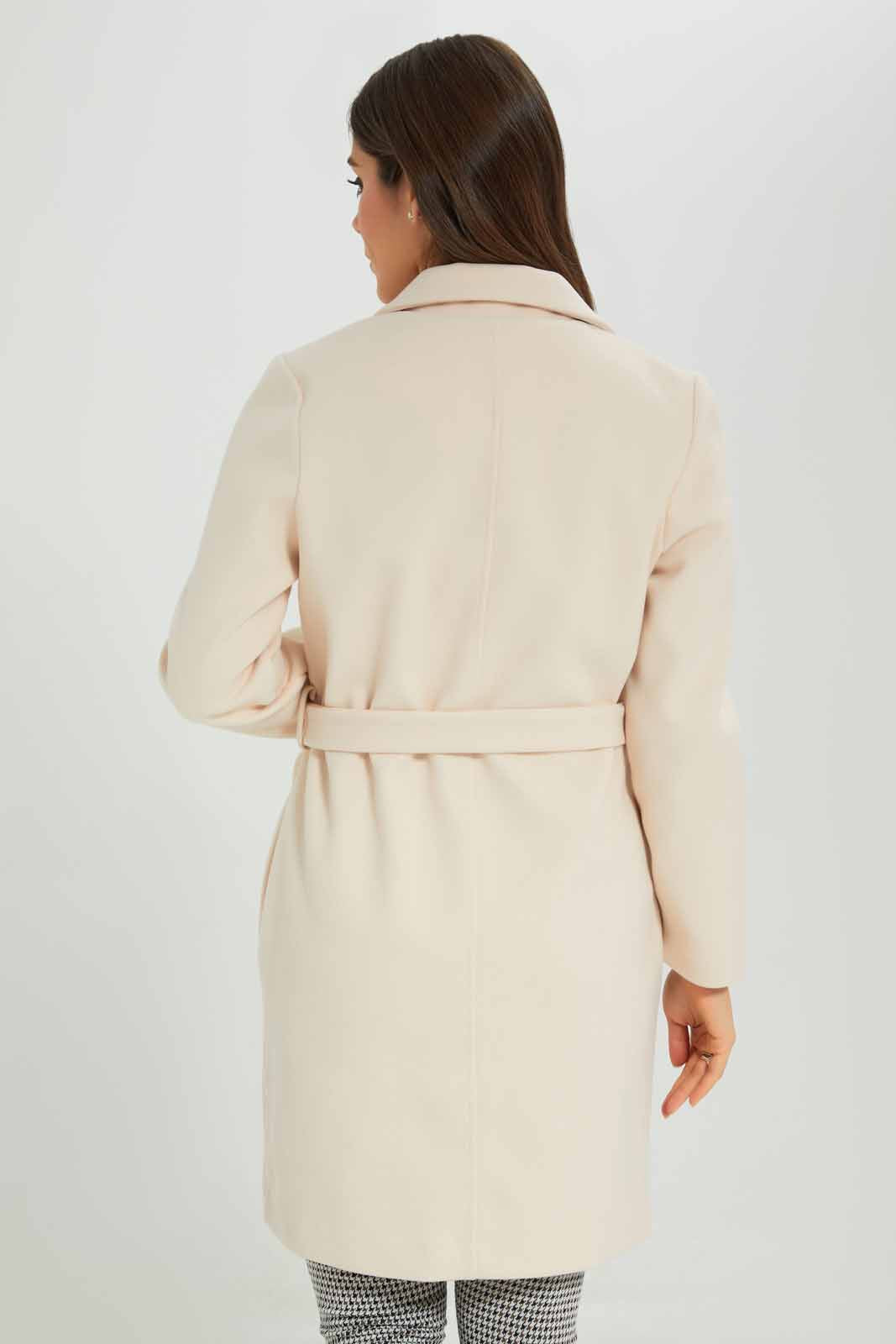 Redtag-Pink-L/S-Plain-Notch-Collar-Coat-Category:Jackets,-Colour:Apricot,-Deals:New-In,-EHW,-Filter:Women's-Clothing,-New-In-Women-APL,-Non-Sale,-Section:Women,-W22B,-Women-Jackets-Women's-