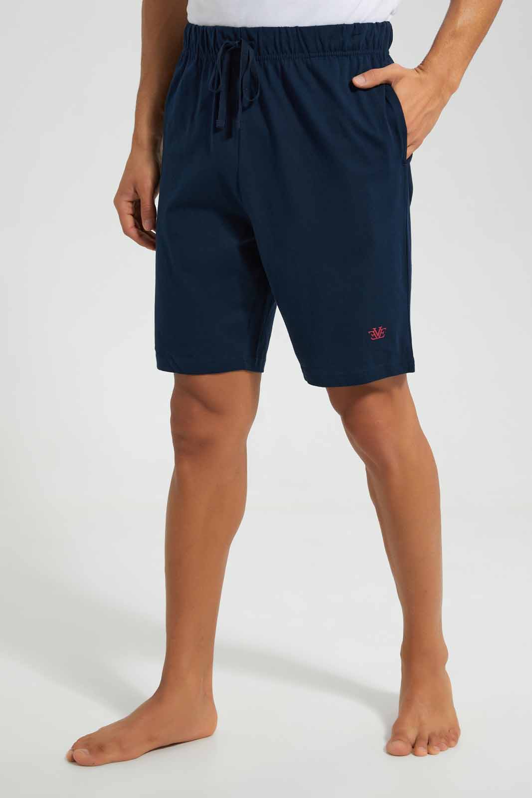 Redtag-White/Navy-Pyjama-Set-Category:Pyjama-Sets,-Colour:White,-Deals:New-In,-Filter:Men's-Clothing,-Men-Pyjama-Sets,-New-In-Men-APL,-Non-Sale,-Section:Men,-W22O-Men's-