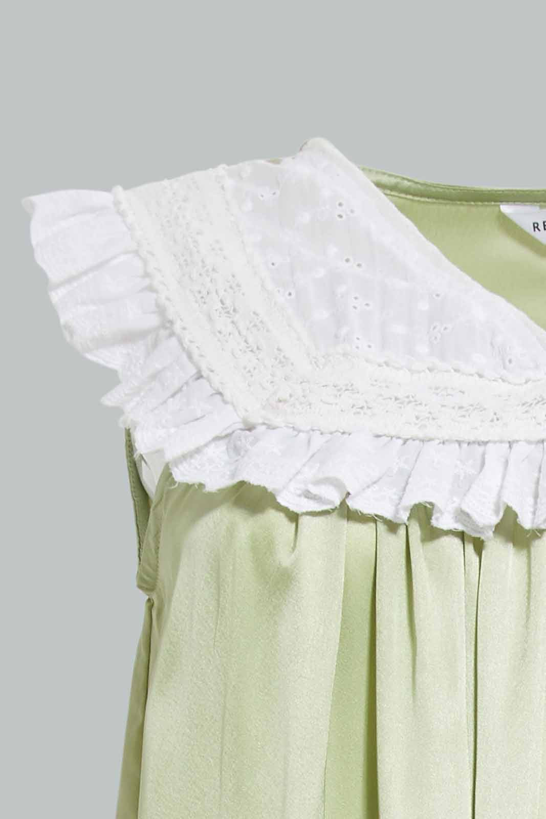 Redtag-Mint-Satin-Solid-Nightgown-Category:Nightgowns,-Colour:Mint,-Deals:New-In,-Filter:Women's-Clothing,-New-In-Women-APL,-Non-Sale,-Section:Women,-W22O,-Women-Nightgowns--