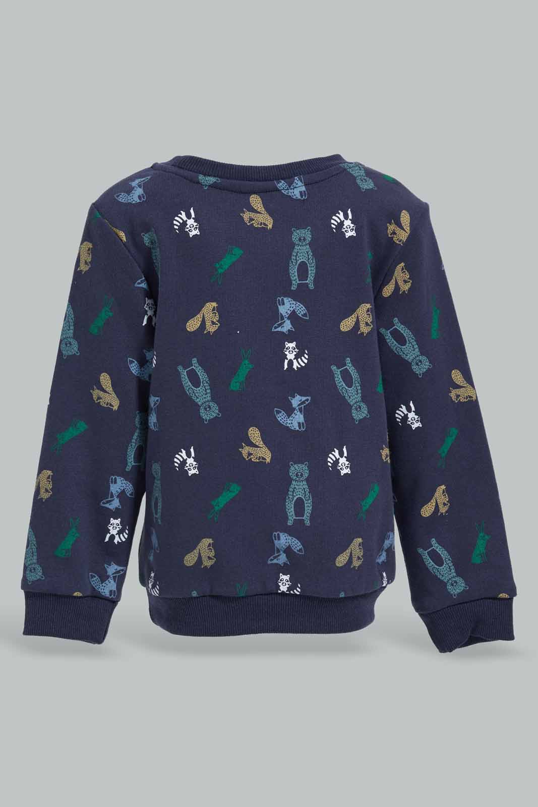Redtag-Navy-Printed-Long-Sleeve-Jogging-Suit-Category:Jog-Sets,-Colour:Navy,-Deals:New-In,-Filter:Infant-Boys-(3-to-24-Mths),-INB-Jog-Sets,-New-In-INB-APL,-Non-Sale,-Section:Boys-(0-to-14Yrs),-W22B-Infant-Boys-3 to 24 Months