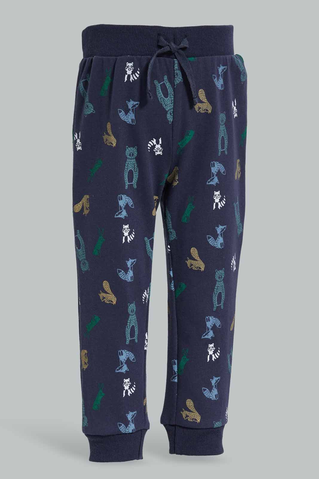 Redtag-Navy-Printed-Long-Sleeve-Jogging-Suit-Category:Jog-Sets,-Colour:Navy,-Deals:New-In,-Filter:Infant-Boys-(3-to-24-Mths),-INB-Jog-Sets,-New-In-INB-APL,-Non-Sale,-Section:Boys-(0-to-14Yrs),-W22B-Infant-Boys-3 to 24 Months