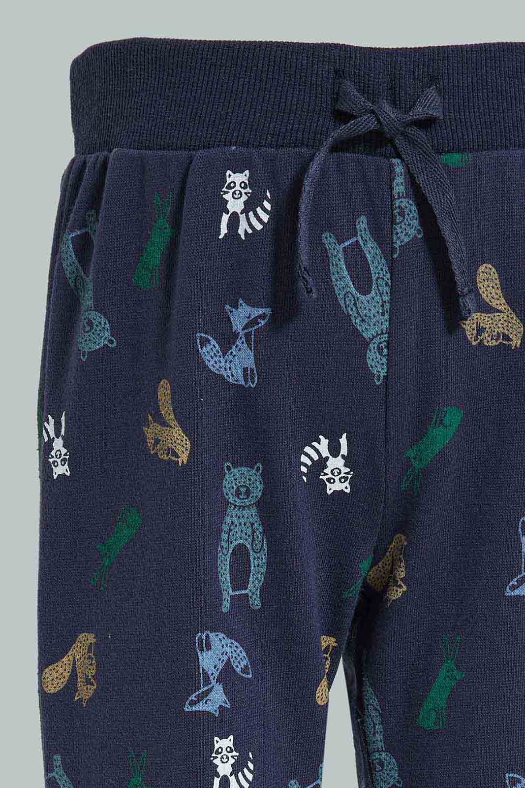 Redtag-Navy-Printed-Long-Sleeve-Jogging-Suit-Category:Jog-Sets,-Colour:Navy,-Deals:New-In,-Filter:Infant-Boys-(3-to-24-Mths),-INB-Jog-Sets,-New-In-INB-APL,-Non-Sale,-Section:Boys-(0-to-14Yrs),-W22B-Infant-Boys-3 to 24 Months