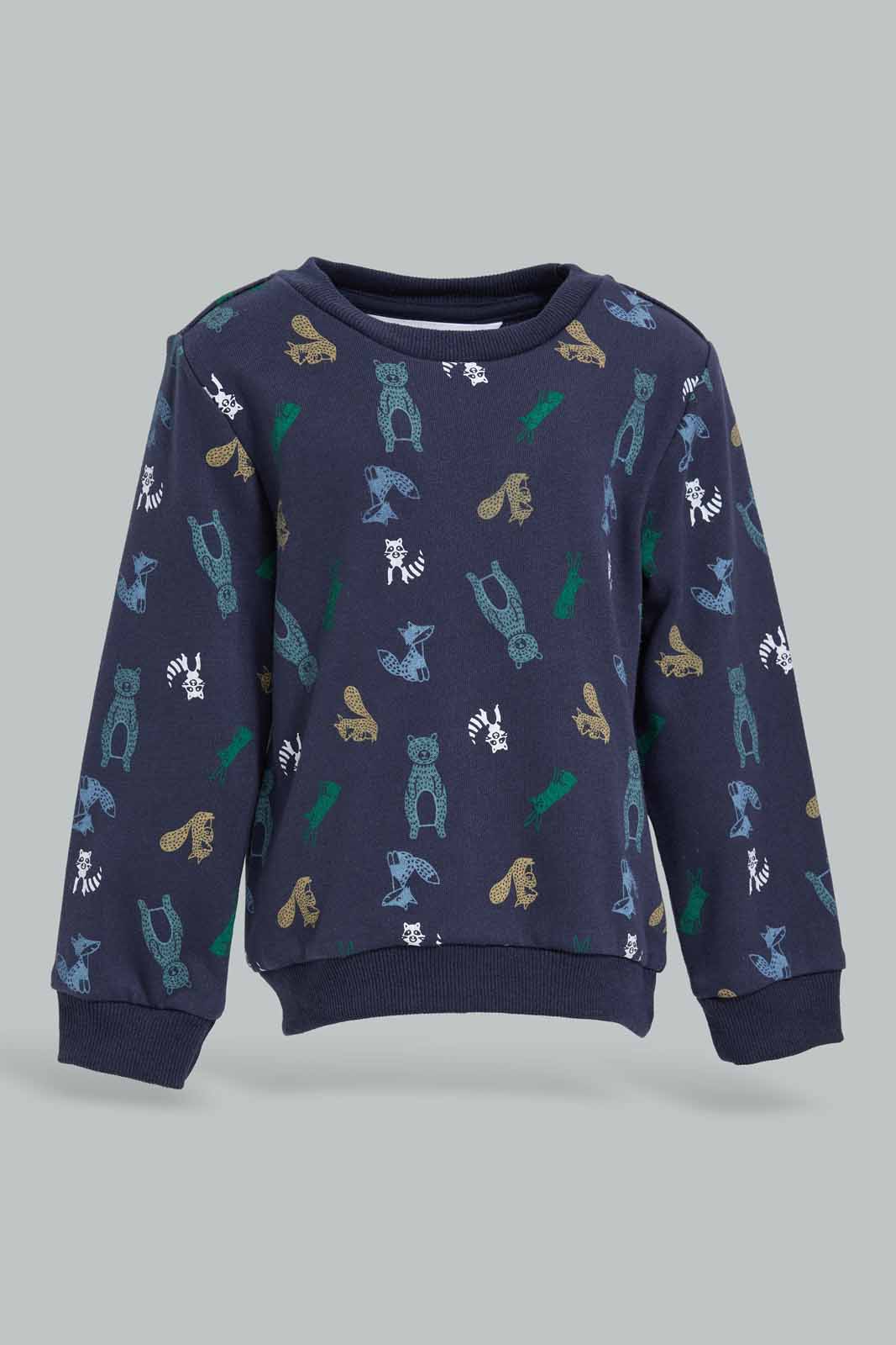 Redtag-Navy-Printed-Long-Sleeve-Jogging-Suit-Category:Jog-Sets,-Colour:Navy,-Deals:New-In,-Filter:Infant-Boys-(3-to-24-Mths),-INB-Jog-Sets,-New-In-INB-APL,-Non-Sale,-Section:Boys-(0-to-14Yrs),-W22B-Infant-Boys-3 to 24 Months