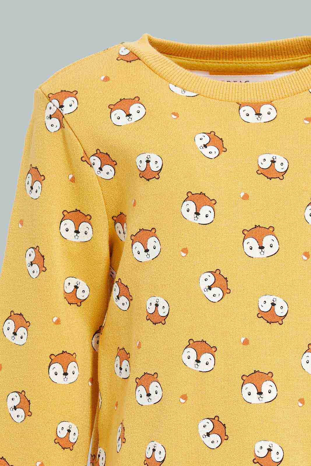 Redtag-Brown-Printed-Short-Sleeve-Jogging-Suit-Category:Jog-Sets,-Colour:Brown,-Deals:New-In,-Filter:Infant-Boys-(3-to-24-Mths),-INB-Jog-Sets,-New-In-INB-APL,-Non-Sale,-Section:Boys-(0-to-14Yrs),-W22B-Infant-Boys-3 to 24 Months