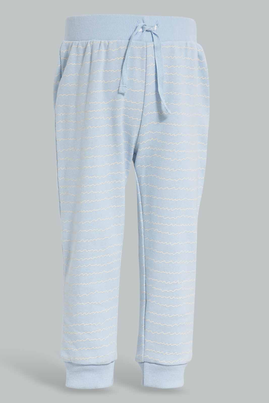 Redtag-Blue-Patch-Top-And-Bottom-Crew-Neck-Jog-Suit-Category:Jog-Sets,-Colour:Blue,-Deals:New-In,-Filter:Infant-Boys-(3-to-24-Mths),-INB-Jog-Sets,-New-In-INB-APL,-Non-Sale,-Section:Boys-(0-to-14Yrs),-W22B-Infant-Boys-3 to 24 Months