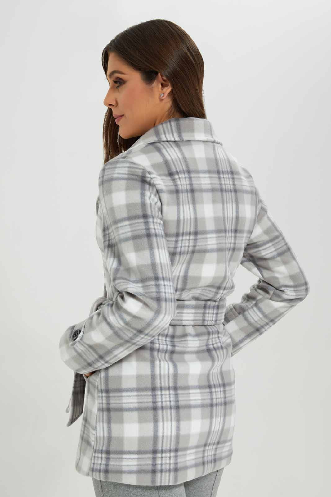 Redtag-Black-L/S-Houndstooth-Pattern-Hooded-Belted-Coat-Category:Jackets,-Colour:Assorted,-Deals:New-In,-EHW,-Filter:Women's-Clothing,-New-In-Women-APL,-Non-Sale,-Section:Women,-W22B,-Women-Jackets-Women's-