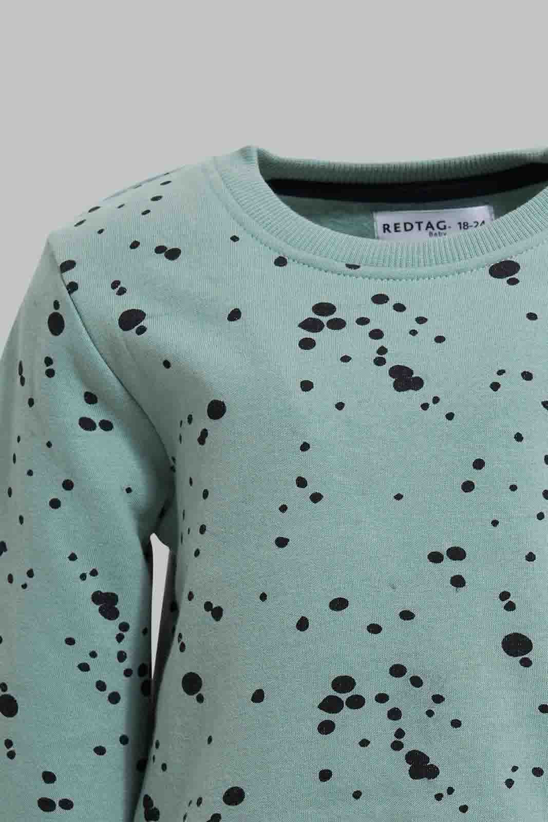 Redtag-Green-Paint-Splash-Jogging-Suit-Category:Jog-Sets,-Colour:Green,-Deals:New-In,-Filter:Infant-Boys-(3-to-24-Mths),-INB-Jog-Sets,-New-In-INB-APL,-Non-Sale,-Section:Boys-(0-to-14Yrs),-W22A-Infant-Boys-3 to 24 Months
