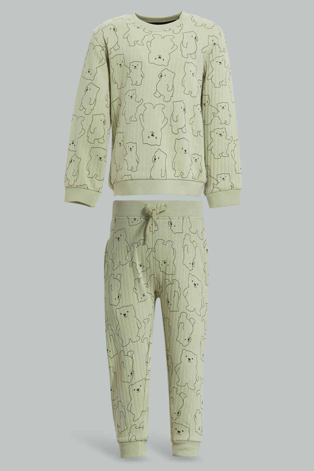 Redtag-Green-Panelled-Printed-Jogging-Suit-Category:Jog-Sets,-Colour:Green,-Deals:New-In,-Filter:Infant-Boys-(3-to-24-Mths),-INB-Jog-Sets,-New-In-INB-APL,-Non-Sale,-Section:Boys-(0-to-14Yrs),-W22A-Infant-Boys-3 to 24 Months