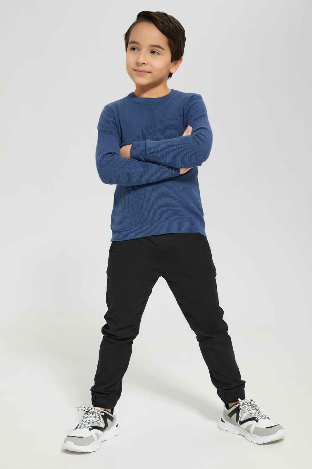 Redtag-Blue-Crewneck-Jumper-BOY-Pullovers,-Category:Pullovers,-Colour:Blue,-Deals:New-In,-Dept:Boys,-Filter:Boys-(2-to-8-Yrs),-New-In-BOY-APL,-Non-Sale,-Section:Boys-(0-to-14Yrs),-TBL,-W22B-Boys-2 to 8 Years