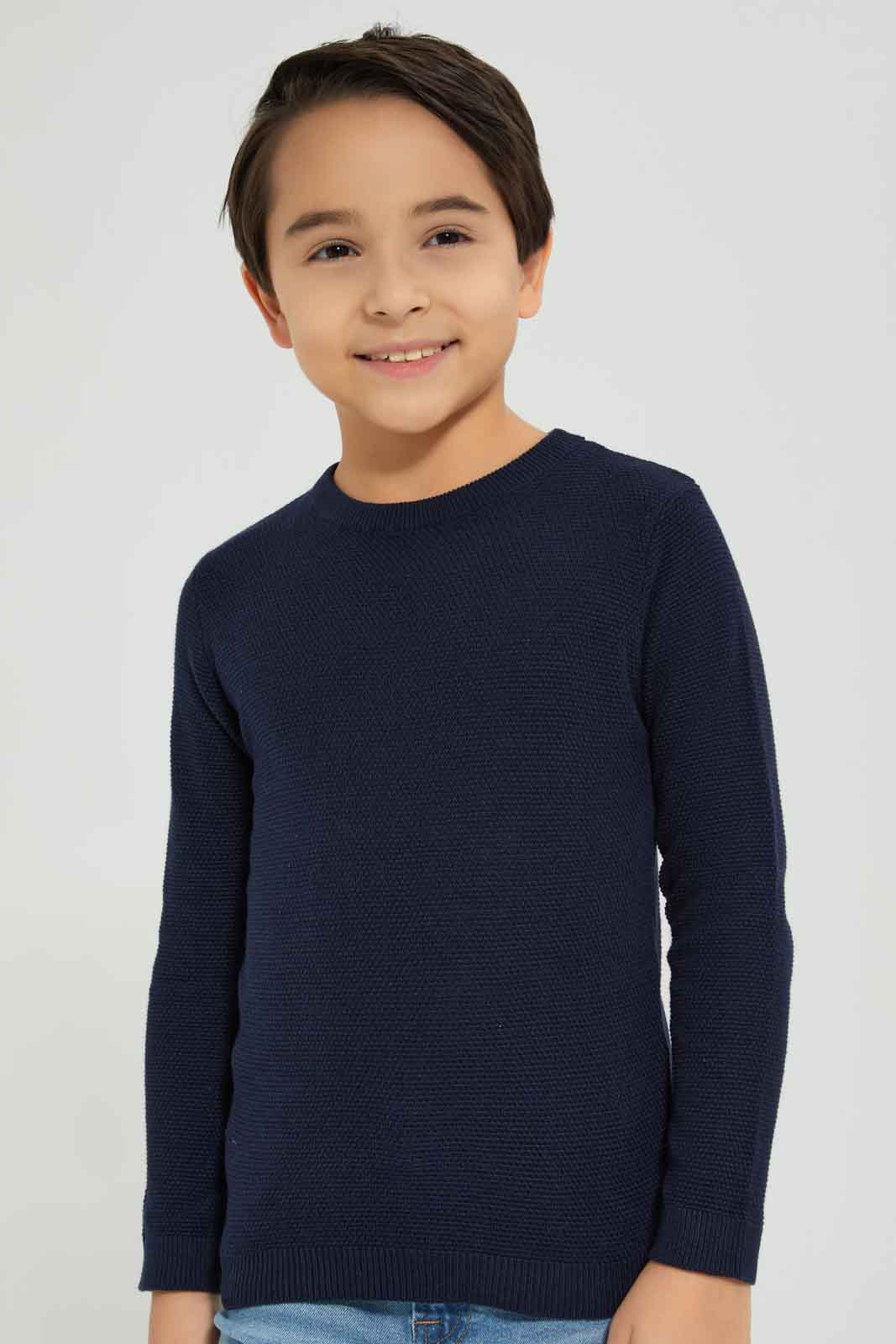 Redtag-Navy-Crewneck-Jumper-BOY-Pullovers,-Category:Pullovers,-Colour:Navy,-Deals:New-In,-Dept:Boys,-Filter:Boys-(2-to-8-Yrs),-New-In-BOY-APL,-Non-Sale,-Section:Boys-(0-to-14Yrs),-TBL,-W22B-Boys-2 to 8 Years