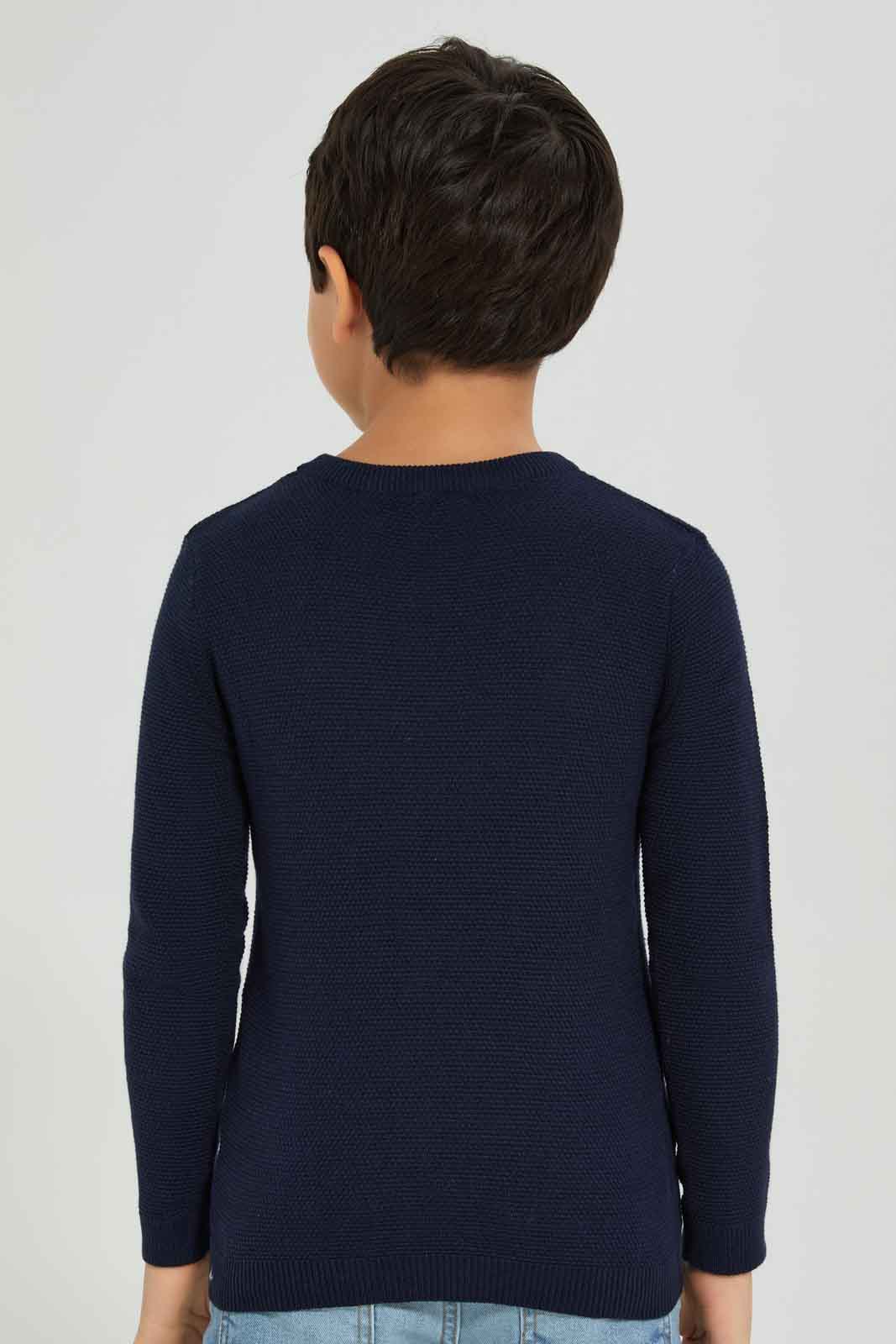 Redtag-Navy-Crewneck-Jumper-BOY-Pullovers,-Category:Pullovers,-Colour:Navy,-Deals:New-In,-Dept:Boys,-Filter:Boys-(2-to-8-Yrs),-New-In-BOY-APL,-Non-Sale,-Section:Boys-(0-to-14Yrs),-TBL,-W22B-Boys-2 to 8 Years