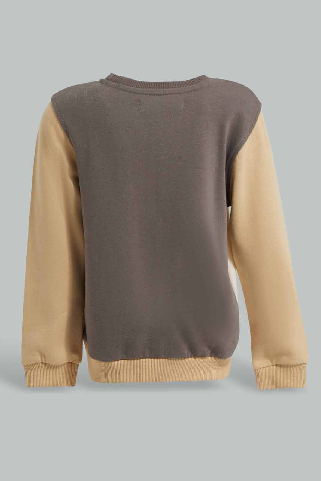 Redtag-Beige,-Ecru-And-Charcoal-Cut-And-Sew-Jog-Suit-Category:Jog-Sets,-Colour:Beige,-Deals:New-In,-Filter:Infant-Boys-(3-to-24-Mths),-INB-Jog-Sets,-New-In-INB-APL,-Non-Sale,-Section:Boys-(0-to-14Yrs),-W22A-Infant-Boys-3 to 24 Months