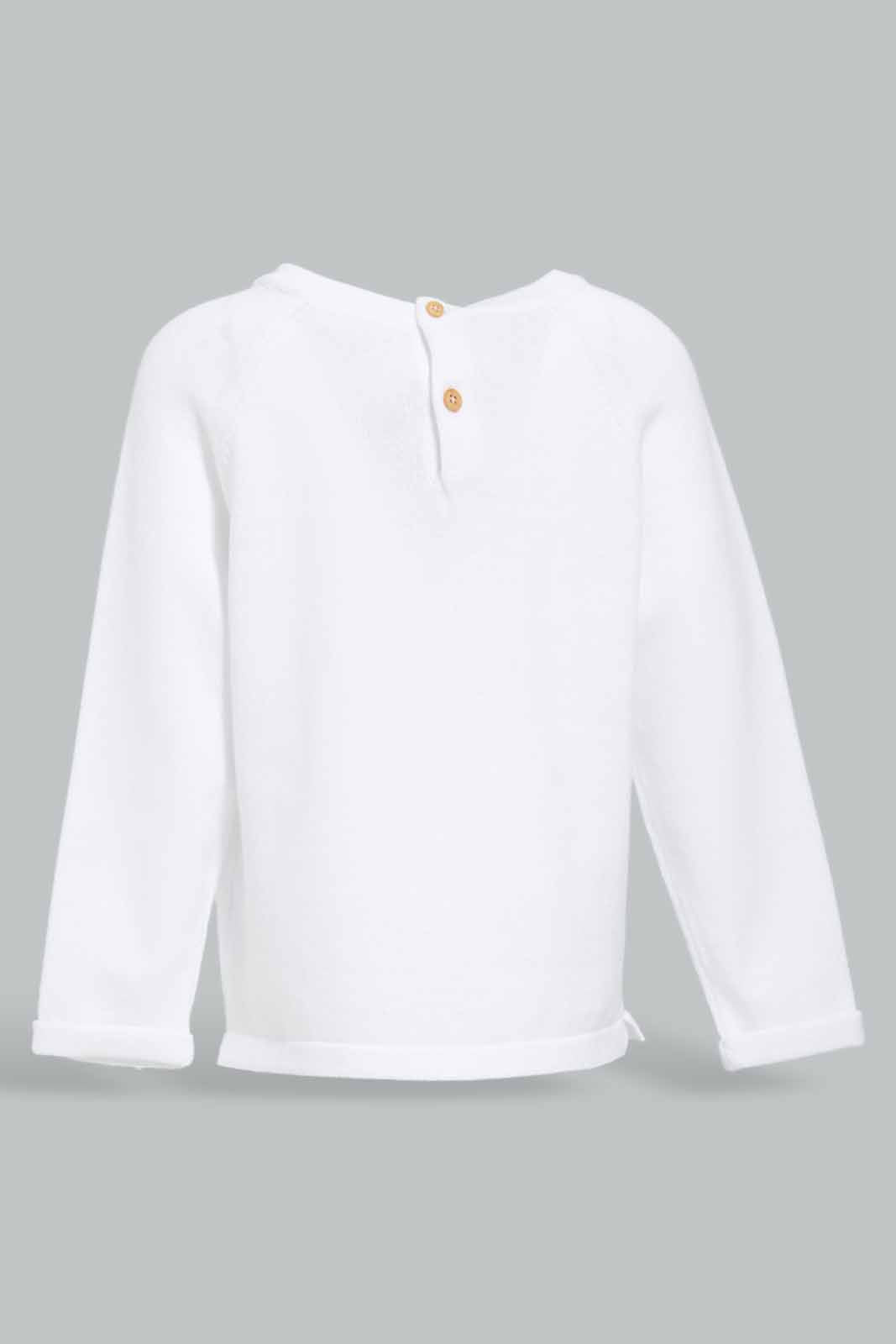Redtag-White-Ribbed-Tee-And-Jogger-Category:Jog-Sets,-Colour:White,-Deals:New-In,-Filter:Infant-Boys-(3-to-24-Mths),-INB-Jog-Sets,-NDAY,-New-In-INB-APL,-Non-Sale,-Section:Boys-(0-to-14Yrs),-W22B-Infant-Boys-3 to 24 Months
