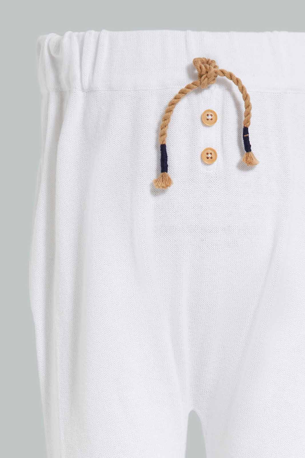 Redtag-White-Ribbed-Tee-And-Jogger-Category:Jog-Sets,-Colour:White,-Deals:New-In,-Filter:Infant-Boys-(3-to-24-Mths),-INB-Jog-Sets,-NDAY,-New-In-INB-APL,-Non-Sale,-Section:Boys-(0-to-14Yrs),-W22B-Infant-Boys-3 to 24 Months